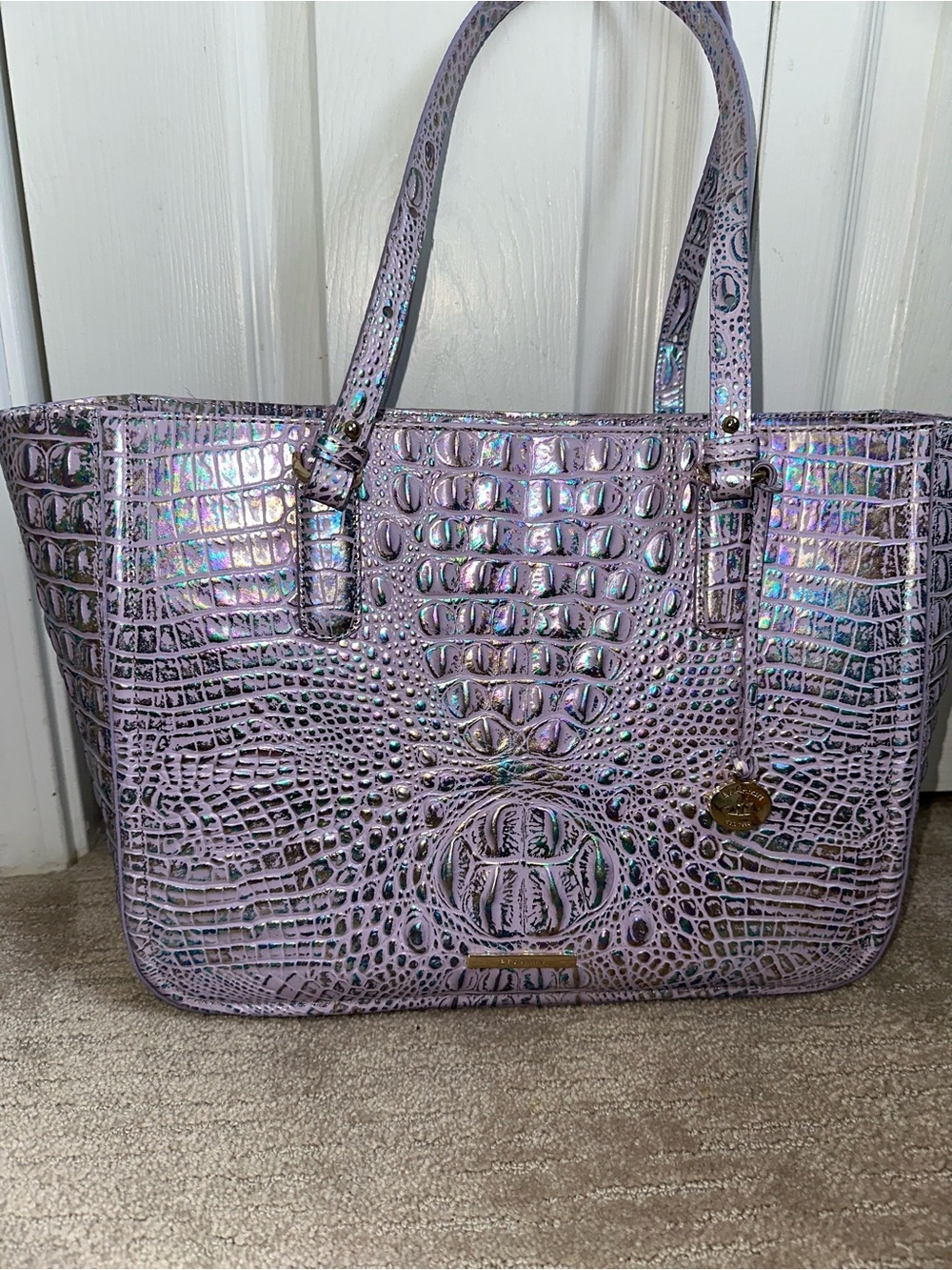 💜 EUC Brahmin Ashlee Tote in Violet Wonderland 💜